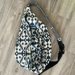 Kavu Rope Sling Bag, Teal/Cream
